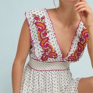 Athropologie Lilka Maggie Embroidered